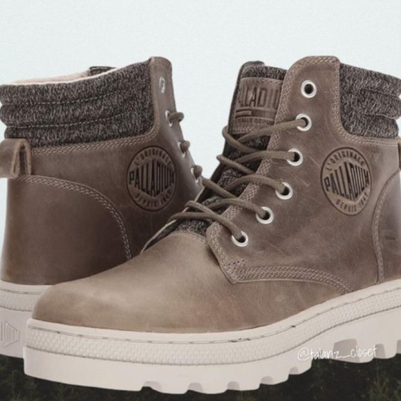 NEW PALLADIUM LEATHER BOOTS  7  NIB - Picture 2 of 8